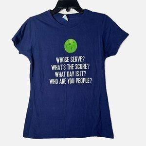 NWOT Port & Company Short Sleeve Blue Graphic T-Shirt